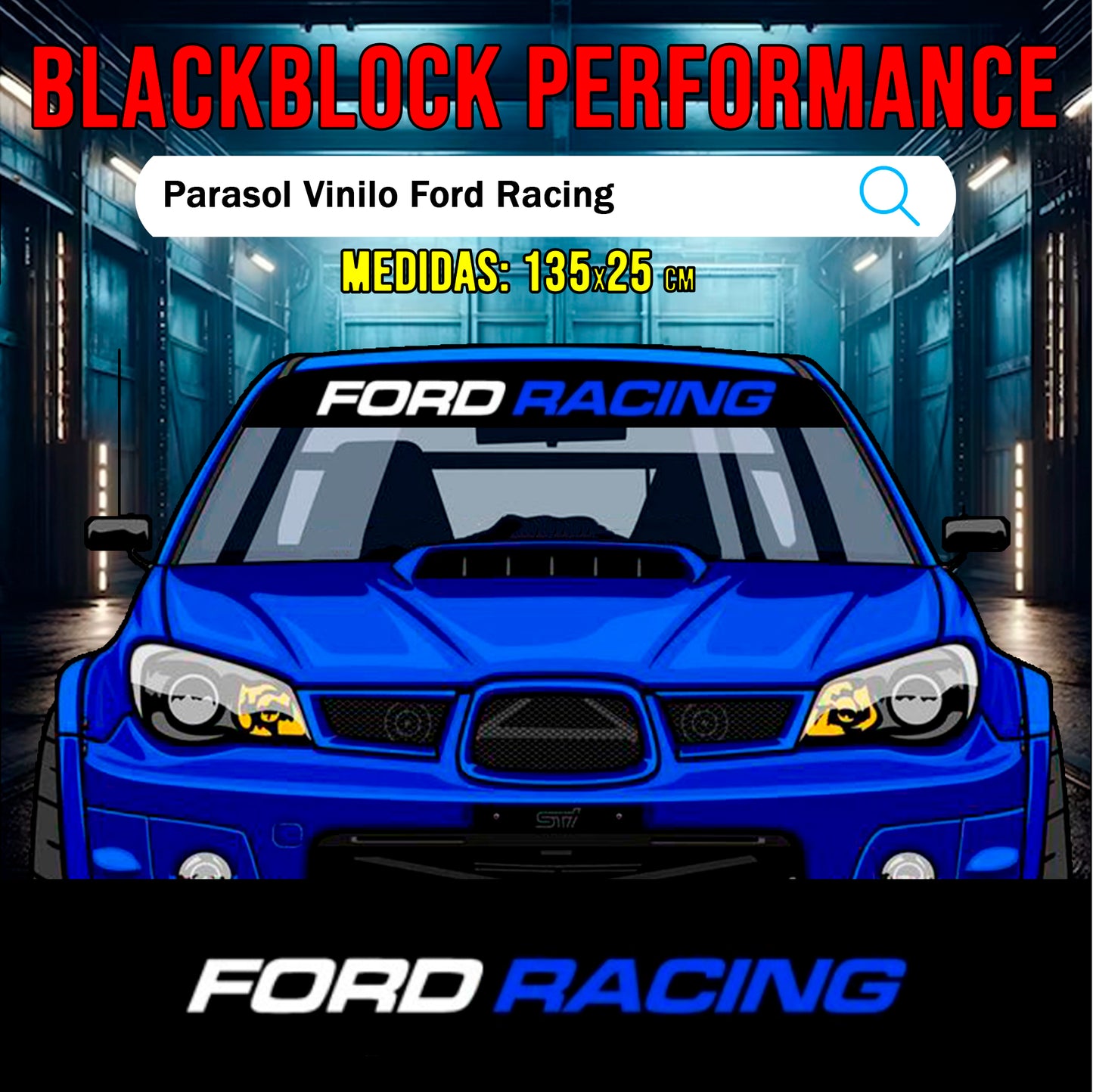 Parasol vinilo Ford Racing