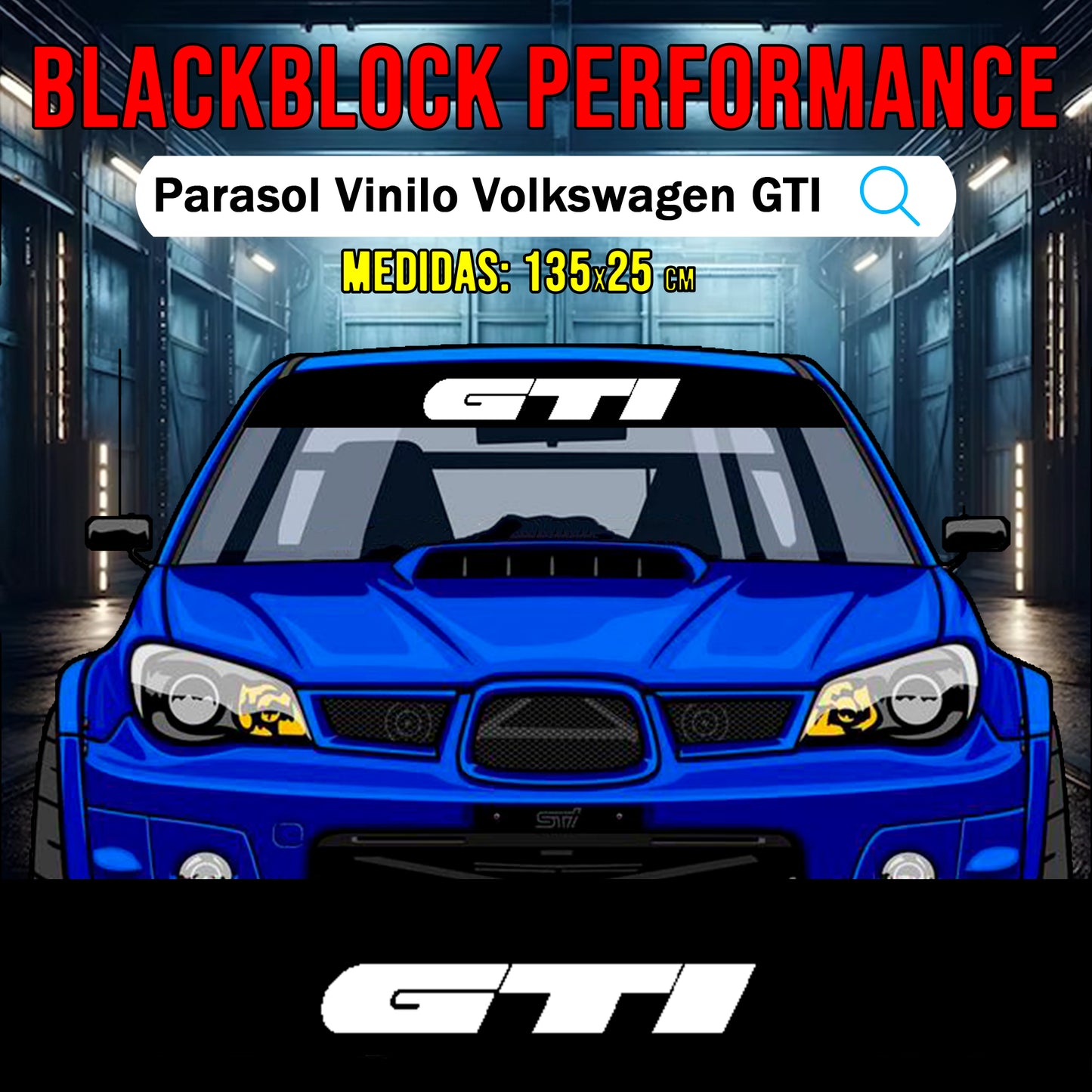 Parasol vinilo Volkswagen GTI Logo