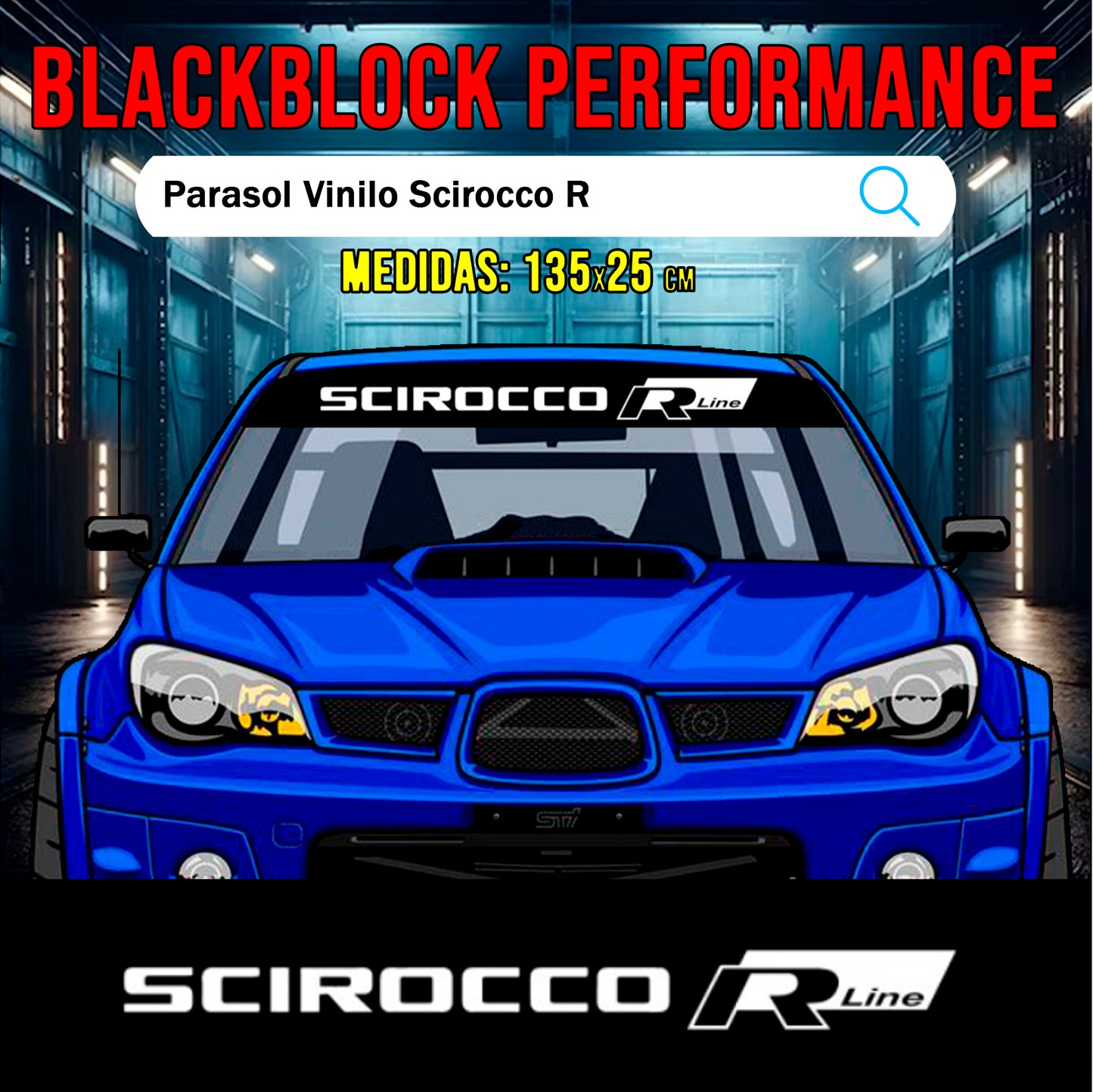 Parasol vinilo Volkswagen Scirocco R