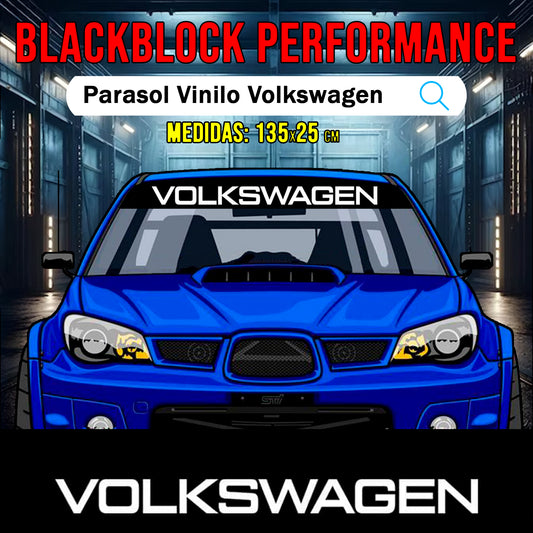 Parasol vinilo Volkswagen Letras